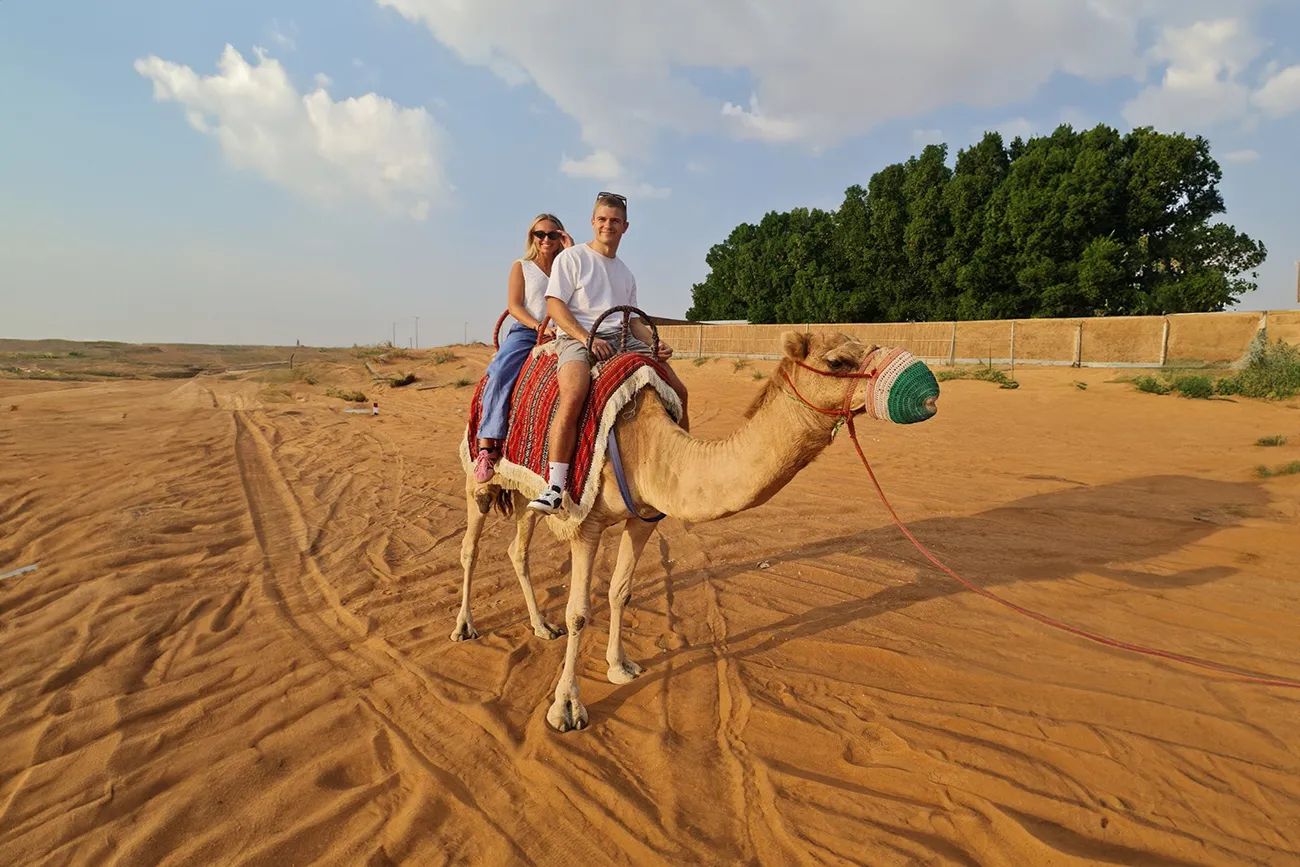 Family desert safari photo moment